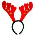 Festliches Weihnachts-Rentiergeweih-Stirnband mit goldenen Glöckchen Kostümzubehör. - Glocken Geweih Stil