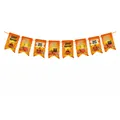 Halloween Cartoon Papiergirlande mit Kürbis und Fledermaus für Partydekoration. - Orange Schwalbenschwanz Kürbis Stil (WB-2)