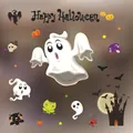 Adorable cartoon Halloween ghost and pumpkin static window stickers for festive decor - Cute Ghost Pumpkin Lantern (HYW-007)