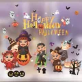 Halloween static window clings featuring cartoon witch and pumpkin designs for glass - Funny Kids Pumpkin Lantern (HYW-008)