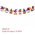 Bunte Halloween-Zwerge-Girlande aus Papier für Party-Deko, Größe ca. 16-20 cm lang - Cartoon Zwerg Stil (WSLQ-37)