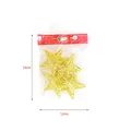 Golden hollow Christmas star ornaments pack of 6 with 16cm by 12cm packaging dimensions. - 8cm 4 Pieces/Pack / Bright Gold