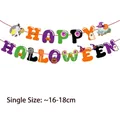 Farbenfrohes Halloween-Banner mit Cartoon-Buchstaben für gruselige Party-Dekoration - Lustiger Buchstaben-Kürbis-Stil (WSLQ-41)