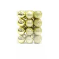 24-pack 3cm gold Christmas balls ornaments with shiny matte and glitter finishes - Set of 24 / Gold