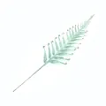 Elegant silver glitter artificial fern leaf branch for Christmas tree decoration - Side Hole Design / Silver