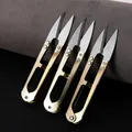 Kompakte U-förmige Stickschere zum präzisen Fadenschneiden, Nähen und für Heimwerker. - Gold / 1 Stück/Packung