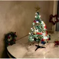 50cm artificial Christmas tree with festive ornaments and LED lights on marble table - 50cm / Warm White Light