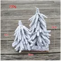 Mini beflockter PE-Weihnachtsbaum mit Größenangaben für die Tischdekoration zu Hause - 2-Bäume Set / 16cm+24cm (230g)