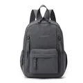 Grey multi-functional fashion small backpack casual versatile daypack for women daily use - Dark Gray