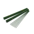 Bundled and spread out green floral iron wires for artificial flower arrangements - 30cm Floral Stem