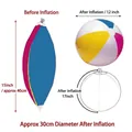 Inflatable colorful beach ball with 12-inch diameter for pool and beach fun - Four-color Gradient