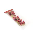 Red Christmas bell garland with 15 shiny bells and 2m golden chain in retail bag - Length Two Meters With Fifteen Bells / Red