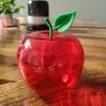 Decorative red apple-shaped candy gift box crafted from premium transparent plastic material - Small (Width 6cm * Height 5cm) / Red Type B