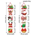 Set de 2 pancartas de papel para puerta de Navidad con iconos de dibujos animados - Estilo B (Papá Noel y Muñeco de nieve)