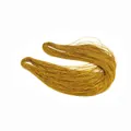 Close-up detail of bundled golden metallic cord thread for gift wrapping and tags - 2mm Thickness 100m Length / Deep Gold