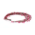Close-up of decorative artificial brown vine with small pink berries for DIY craft - 65cm / 100 Pieces Set / Rose Red