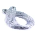 Detailed view of 100m silver metallic gift wrapping string for Christmas tags and crafts - 2mm Thickness 100m Length / Silver