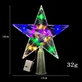 Bunte LED Christbaumspitze Stern, 15 cm breit, 18 cm hoch, Gewicht 32 g für Weihnachten - Gestreift / 15cm / Mehrfarbig