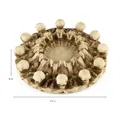 Portacenere teschio in resina con decorazioni circolari di scheletri, misure 17x4 cm - Disco in Cerchio di Teschi (Y268)