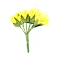 Mini yellow PU artificial calla lily bouquet for wedding gift box and home decor. - 144 Pieces/Pack / Yellow