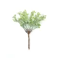 Detailed view of artificial green heart-shaped leaf plastic bouquet for DIY home decor - 10 Bundles (60 Stems)/Pack / Green