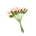 A bundle of small pink PU calla lily artificial flowers perfect for wedding decorations - 144 Pieces/Pack / Pink