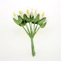 Detailed view of mini PU white Calla Lily bouquet for wedding and home decoration - 144 Pieces/Pack / White