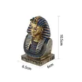 Ancient Egyptian Pharaoh Tutankhamun resin bust figurine with 10.5cm height dimension - Tutankhamun Pharaoh Bust (6069) / 10.5cm Height