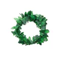 Vista detallada del servilletero de hojas verdes artificiales para decoración de mesa - Diámetro 6cm / Estilo A (Hojas verdes artificiales)