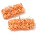2,5 cm oranje PE-schuimrozen met decoratief gaas voor DIY-bloemkransen en knutselwerkjes - Oranje 144 Stuks/Pak