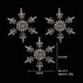Set mit 3 transparenten Acryl-Weihnachtsschneeflocken-Anhängern inklusive Maßen - Mais-Schneeflocke / 11cm (3er Pack)
