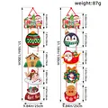 Cortina decorativa de papel para puerta de Navidad con dibujos de Papá Noel, 130 cm largo - Estilo D (Pingüino y Hombre de jengibre)