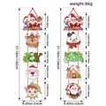 Pancarta decorativa de papel para Navidad con Papá Noel, Muñeco de nieve y texto Joy - Estilo E (Elfo y Reno)