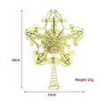 20x14cm Gold hollow star Christmas tree topper decoration for festive home holiday ornaments - Style D (Star)
