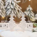 Elegante klare Acryl-Weihnachtsbaumschmuck-Anhänger mit feiner Kristallstruktur-Optik - Transparenter Perlen Weihnachtsbaum / 11x6cm (1 Stück)