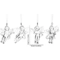 4-teiliges Set transparente Engel-Weihnachtsbaumanhänger aus Acryl mit Instrumenten - Engel-Stil / 9cm (4er Pack)