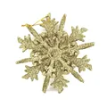 12cm gold glitter snowflake hanging ornament for Christmas tree decoration - Style B / Gold