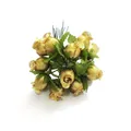 Künstlicher 12-köpfiger goldener Seidenrosenstrauß für DIY-Hochzeitsdekorationen - 144 Stück (12 Sträuße/Packung) / Gold