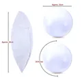 20-inch white PVC inflatable beach ball showing deflated and inflated dimensions - 20 inch