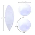 24-inch white inflatable PVC beach ball showing inflated and deflated dimensions - 24 inch