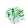 Mazzo di fiori di ciliegio artificiali verde acqua per ghirlande DIY e decorazioni. - Confezione da 60 Pezzi / blu Tiffany