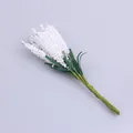 Close-up detail of artificial white lavender stalks for DIY floral arrangements - 100 Pieces/Pack / White