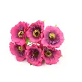 Teste di fiori di ciliegio artificiali rosa vibrante per ghirlande fai da te e decori - Confezione da 60 Pezzi / Rosso rosa