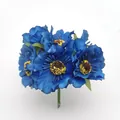 Fiori di camelia blu artificiali per accessori decorativi di bouquet e ghirlande - Confezione da 60 Pezzi / Blu zaffiro