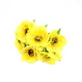 Fiori di camelia artificiali gialli per ghirlande fai-da-te e accessori decorativi - Confezione da 60 Pezzi / Giallo