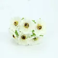 Fiori di camelia bianchi artificiali decorativi per ghirlande e bouquet fai da te - Confezione da 60 Pezzi / Bianco Latte