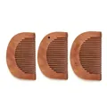 Natural peach wood comb for daily hair care and smoothing, durable wooden hair massage tool. - Standard Type