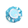 Detailed view of cute cartoon reusable ice bag for cold and hot therapy, summer cooling tool. - Blue Poodle