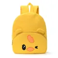 Cute yellow corduroy cartoon backpack for students, lovely chick design daily casual bag. - Little Yellow Duck Style 2