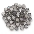 Close-up detail of grey flat octagonal crystal glass beads, perfect for DIY jewelry making accessories. - Octagon Flat Round / 30 Pieces/Pack (8x4mm) / Transparent Gray
